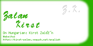 zalan kirst business card